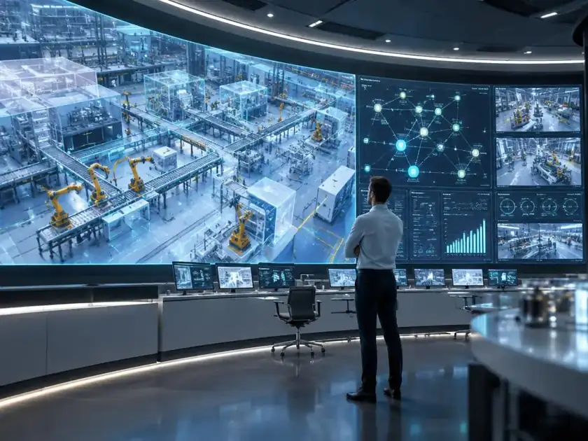 Centro de operaciones con gemelo digital y agentes autónomos