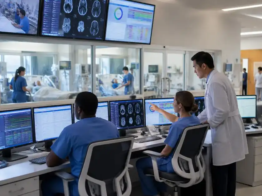 Centro de mando clínico con analítica de pacientes