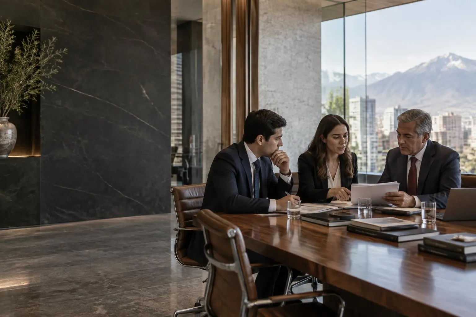 Equipo legal definiendo una estrategia