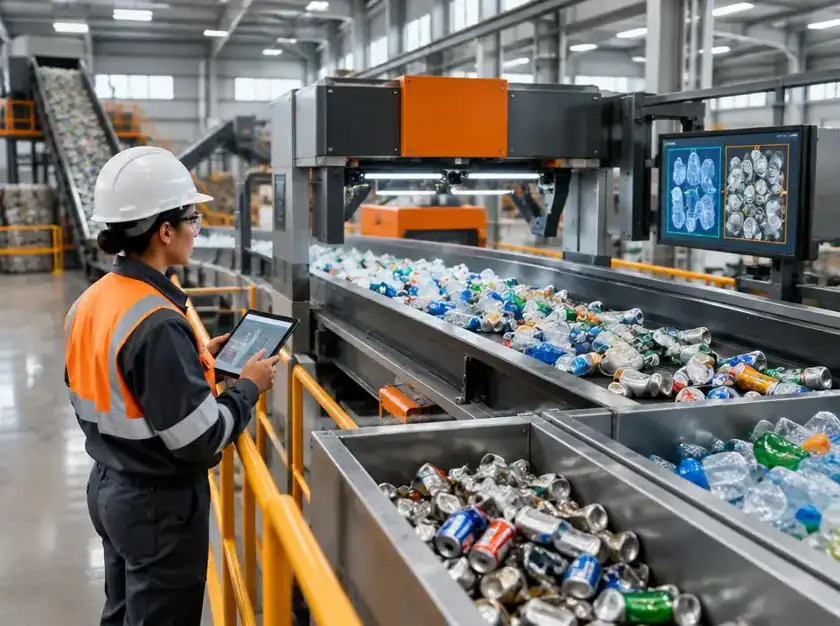 Planta automatizada de recuperación de materiales