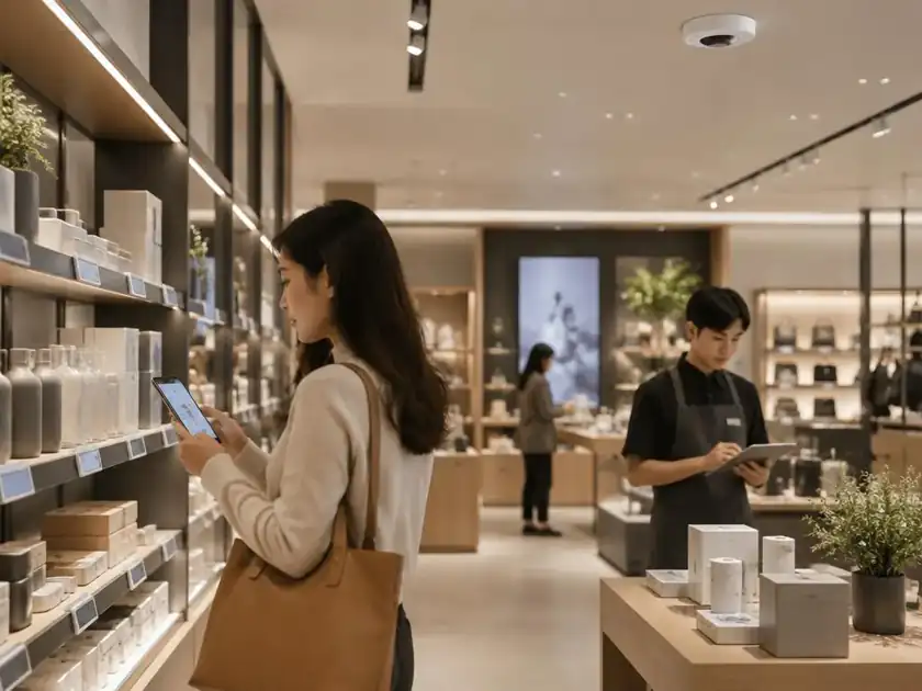 Tienda moderna con comercio unificado